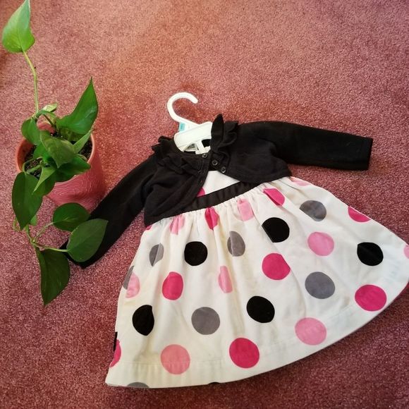 Carter's 3-piece Formal Polka Dot Dress 6 Months